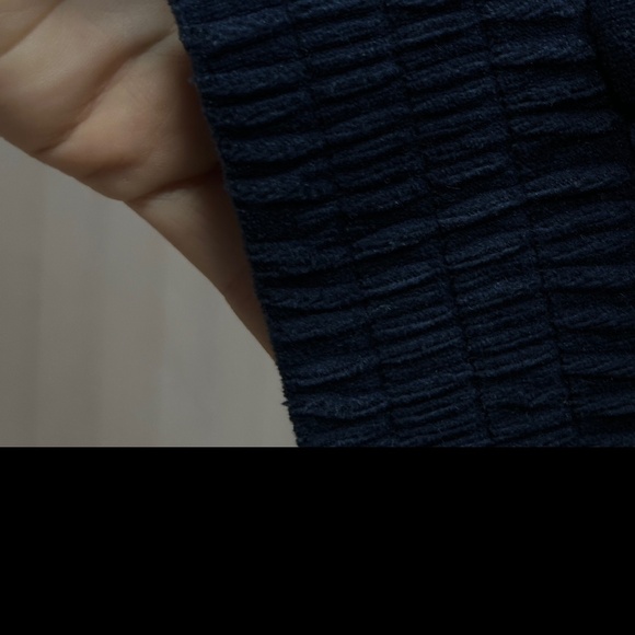 Sporty & Rich Script Cotton Velour Track Jacket - Navy Blue/Cream M - Picture 7 of 8